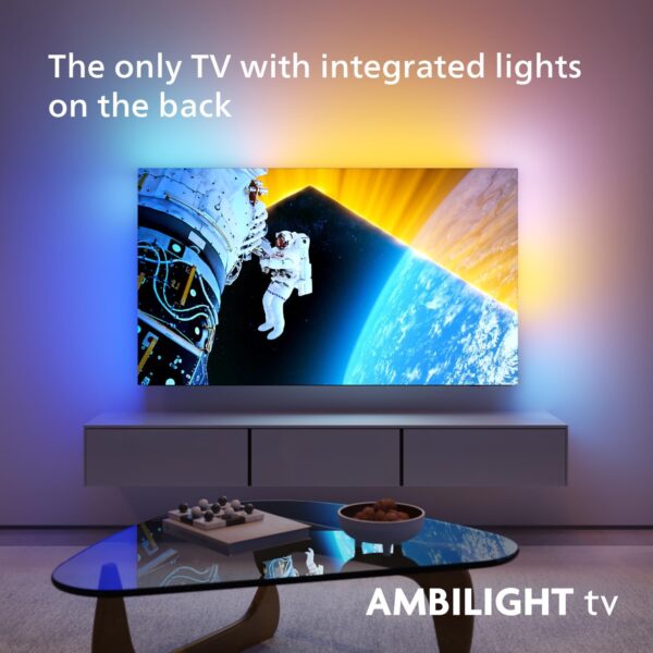 Philips Ambilight 48OLED809 4K OLED Smart TV - 48 Inch Display with P5 AI Perfect Picture Engine, Ultra HD Google TV, Dolby Vision and Atmos Sound, Works with Alexa and Google Voice Assistant - Image 9