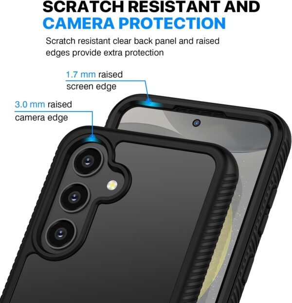 CENHUFO for Samsung Galaxy S24 Plus Case Built-in Screen Protector, Military Grade Shockproof Clear Cover 360°Full Body Protective Rugged Bumper Phone Case for Samsung S24 Plus 5G 6.7 Inch -Black - Image 4