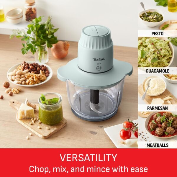 Tefal XXL Electric Chopper, 2L Durable Heat Resistant Glass Bowl, Storage Lid, 4 Stainless Steel Blades, 2 Speeds, Food Processor, Dips, Hummus, Fruit & Vegetable - Image 5