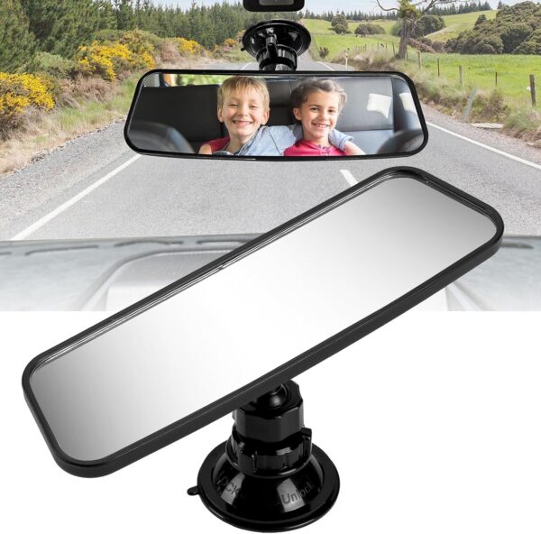 JoyTutus Rear View Mirror for Driving Test, Universal Car Inside Mirrors, Driving Instructor Learner Examiner Mirror with Suction Cup, Car Rearview Mirror for Driving Test & Lesson (200 X 60mm) - Image 2