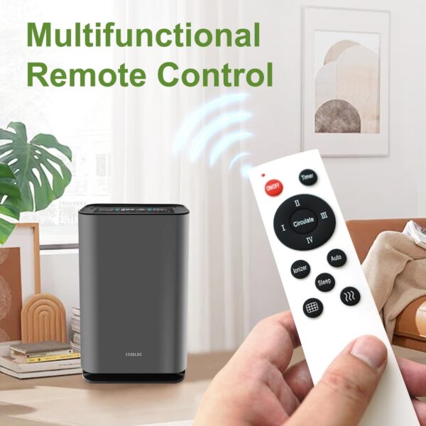 2 in 1 Air Purifier for Home with Humidification up to 1072 ft², H13 HEPA Filter Remove Pet Hair, Smoke, Dust, Pollen for Bedroom, Offices, Kitchens, Air Quality Sensor, Negative Ion Generator - Image 9