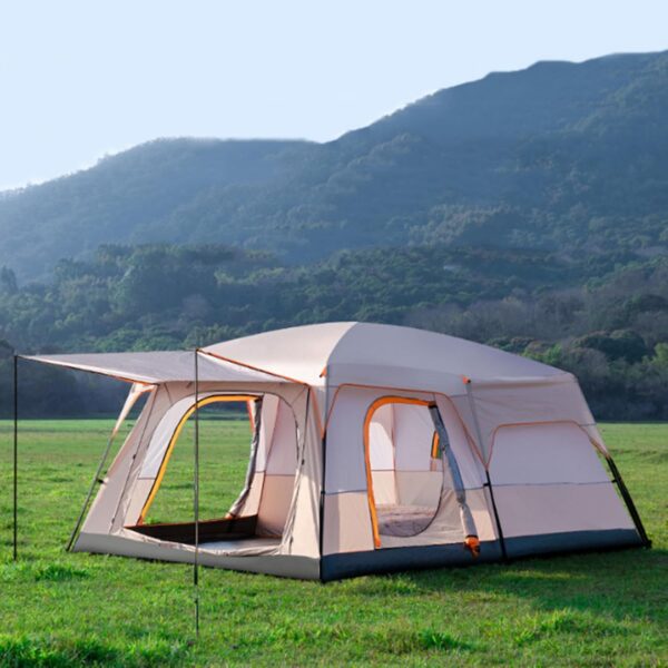 Camping Tents 8-12 Person Family Cabin Tent with 2 Room Weatherproof Instant Cabin Shelter with Rainfly & Carry Bag for Backpacking Hiking Car Traveling - Image 2