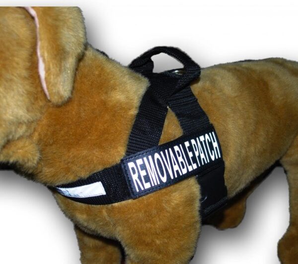 Deaf Dog Nylon Strap Service Dog Harness No Pull Guide Assistance Comes with 2 Reflective Deaf Dog Removable Patches. Please Measure Your Dog Before Ordering. - Image 4