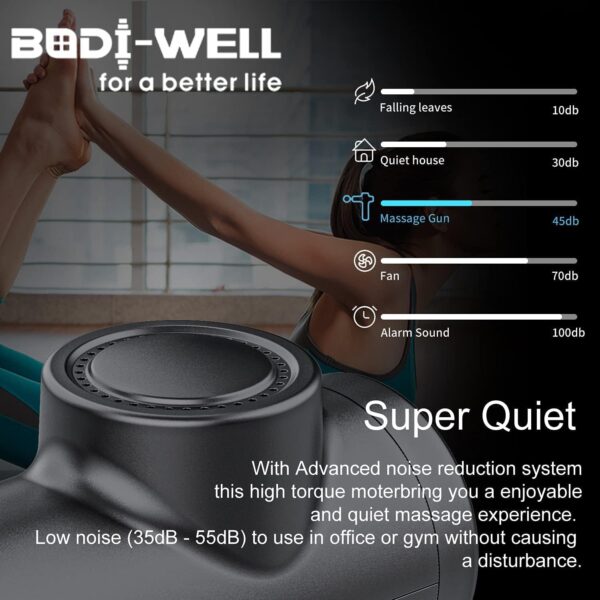 Bodi-well for a better life Massage Gun Heavy Duty, C-black - Image 3