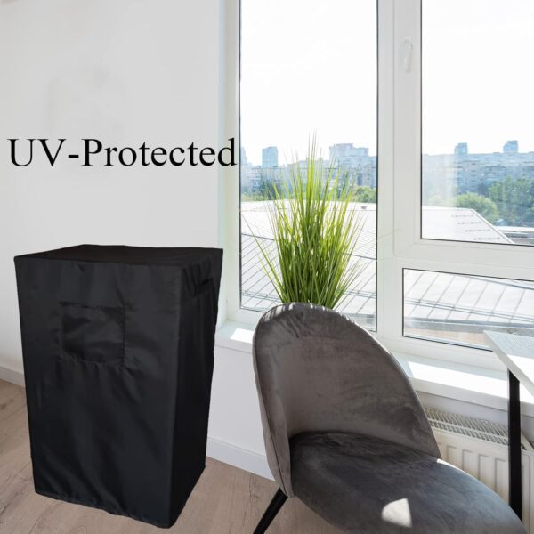 2 Pieces Indoor Portable Air Conditioner Cover, AC Unit Dustproof Storage Protection Cover for Mobile AC. Fits SereneLife 10000 BTU (SLPAC10) etc 20.8"Lx17.7"Wx35"H Black - Image 7