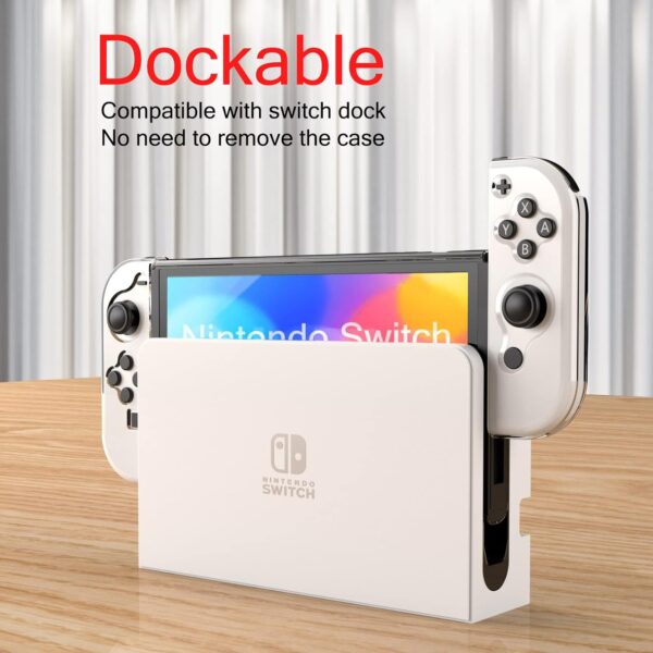 Teyomi Carrying Case Compatible with Nintendo Switch OLED Model 2021, Nintendo Switch Accessory Bundle with Case, Protective Film, Transparent Case for Nintendo Switch OLED, Case for Joy-Con Handle - Image 6