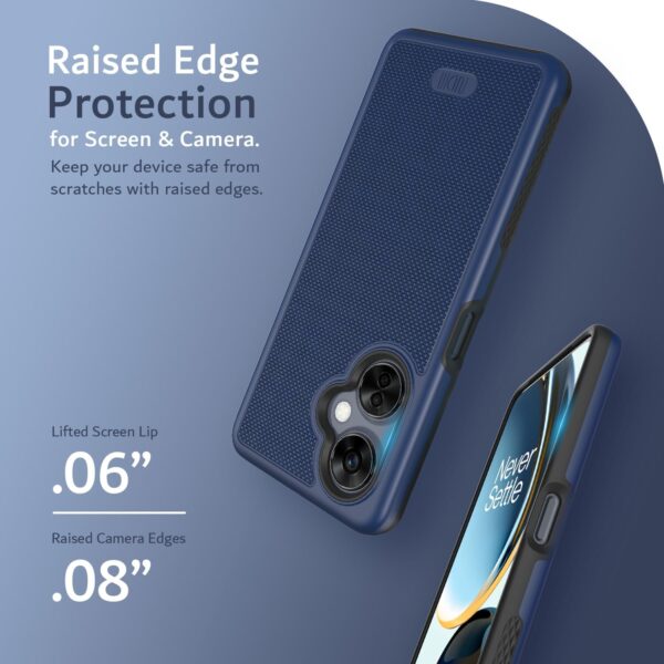 TUDIA DualShield Grip Designed for OnePlus Nord CE 3 Lite 5G Case (2023), [MergeGrip] Dual Layer Shockproof Slim Military Grade Non-Slip Tough Heavy Duty Protective Phone Case Cover (Indigo Blue) - Image 6