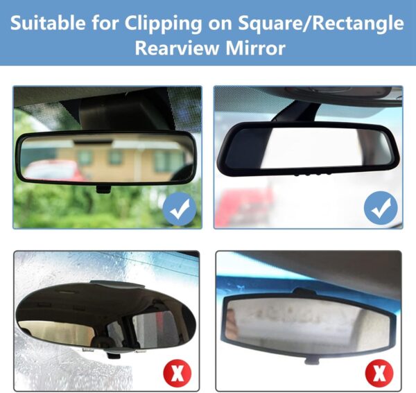 Cocoarm Car Rear View Mirror Phone Holder 360 Degree Rotation Universal Car Rear View Mirror Mount Phone Holder for Most Phones Within 5-9cm, Two-Layer Reinforced Silicone Fixture - Image 4