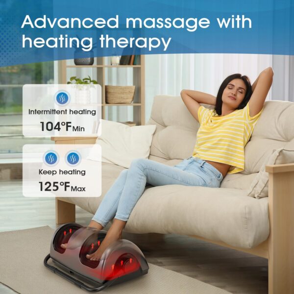 TISSCARE Shiatsu Foot Massager with Heat Foot Massager for Plantar Fasciitis, Neuropathy, Circulation and Pain Relief, Massage Feet/Leg/Calf/Ankle at Home/Office, Gift for Men and Women - Image 5