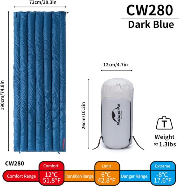 Naturehike Sleeping Bag Ultra Lightweight Envelope Sleeping Bag for 3-4 Seasons, Waterproof, for Camping, Hiking, Mountaineering - Image 3