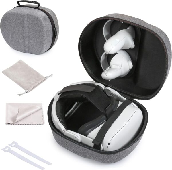 VR Headset Carrying Case,for Oculus Quest 2 All-in-One VR Gaming Headset and Touch Controllers,Gaming Accessories Compatible with Oculus Quest 2 - Image 2