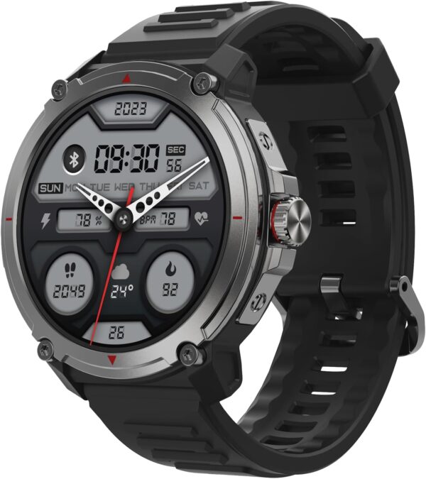 Smart Watch for Men Alexa Built-in, 46mm fitness watch, Answer/Make Calls, Heart Rate/Sleep/100 Sports/20m Waterproof, Smartwatch Compatible Android iOS - Image 2