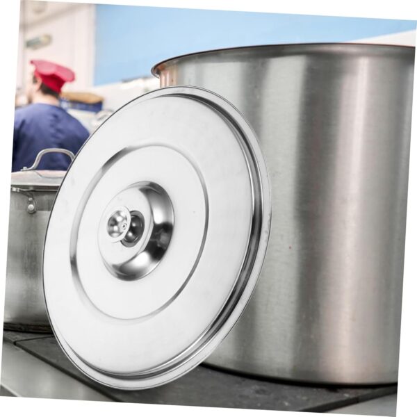 Universal Soup Pot Lid Sturdy Wear-Resistant Stainless Steel Easy to Clean Kitchen Accessory - Image 10