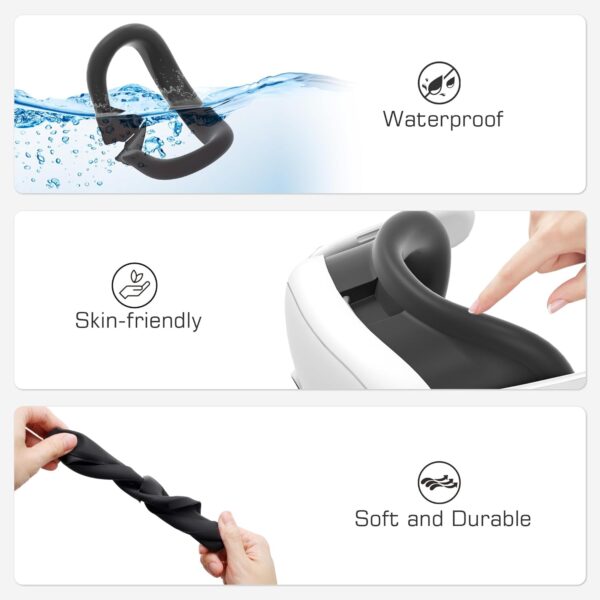 Kuejct 3 in 1 Accessoris Set for Quest 3, Comfort Head Strap with Adjustable Hinge, Silicone Face Pad Cover, Shell Protective Cover, VR Accessories Bundle Compatible with Quest 3 - Image 7