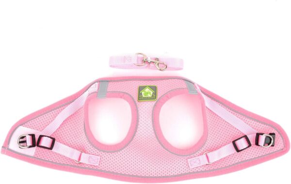 Zunea Small Dog Harness and Lead Set No Pull Puppy Vest Harnesses Adjustable Reflective Soft Mesh Step-in Pet Cat Harness Escape Proof for Walking, Bright Colors for Dogs Girl Boy Pink S - Image 5
