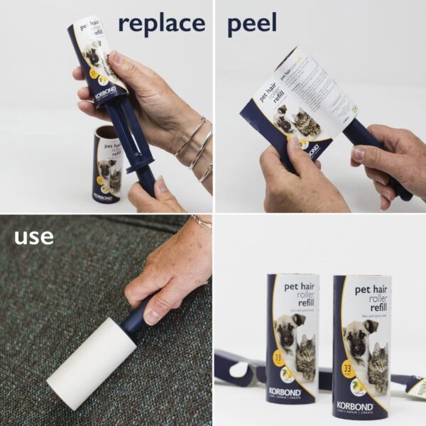 KORBOND Pet Lint Roller Refills - 396 Sheets, Lemon Scented | Lint Rollers, Lint Remover, Pet Hair Remover, Dog Hair Remover, Cat Hair Remover, Lint Roller Refills, Pet Hair Remover Roller - Image 9