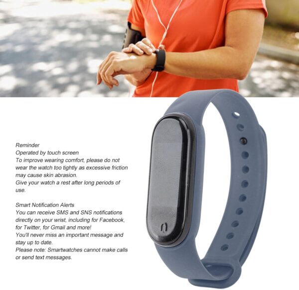 Annadue Fitness Tracker Watch, Sleep Monitoring, Multiple Exercise Modes, Smart Notification Reminder, IP67 Waterproof, Reminder for Comfort, for Men Women (Dark Blue) - Image 5