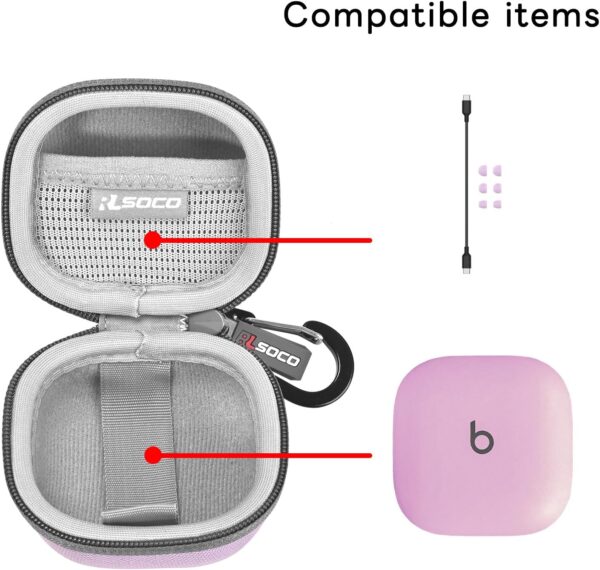 RLSOCO Hard Case for Beats Fit Pro & Fit Pro x Kim Kardashian Earbuds (Purple） - Image 3