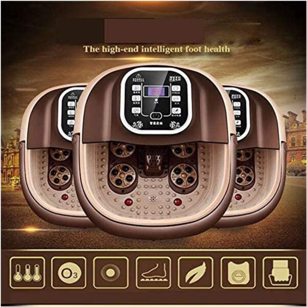 Foot Bath Spa Massager with Heat Bubbles, Heated Foot Spa with Motorized Shiatsu Massage Rollers, Foot Care Pedicure spa Machine with Time & Temperature Control, Home Use, Pain and Stress Relief - Image 3