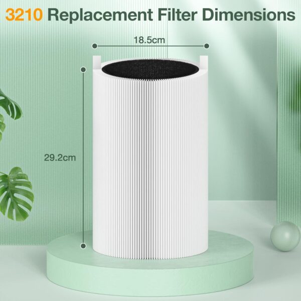 1 Pack of 3210 Replacement Filter Compatible with Blueair Blue Pure 3210/411 Air Purifier, True HEPA with High Efficiency, Particle and Activated Carbon - Image 8