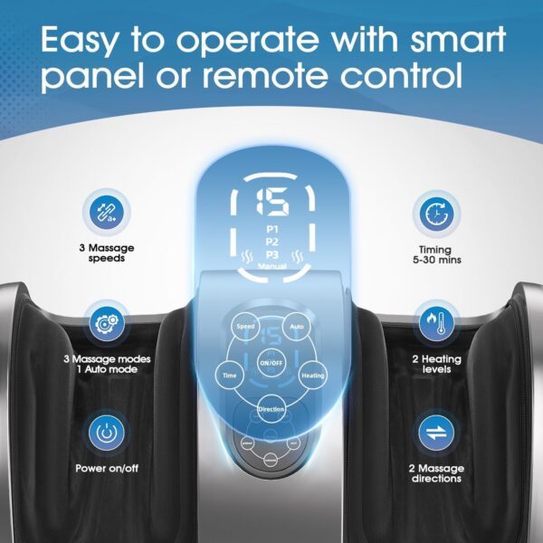 TISSCARE Shiatsu Foot Massager with Heat Foot Massager for Plantar Fasciitis, Neuropathy, Circulation and Pain Relief, Massage Feet/Leg/Calf/Ankle at Home/Office, Gift for Men and Women - Image 4