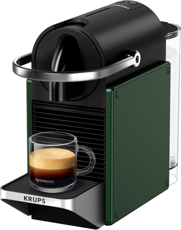Nespresso Pixie Pod Coffee Machine, Compact Espresso Maker for Original Pods, 19-Bar High Pressure, Fast Heat-Up, Energy Saving, Auto Shut-Off, Recyclable Pods by Krups in Dark Green XN3063G0 - Image 2