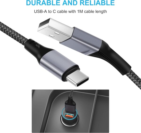 36W Car Charger for iPhone 16 15 Pro Max 16e, Samsung Galaxy S25 S24 S23 S22, Google Pixel 9 8 7, Android, 36W 2-Port QC Fast Charging Cigarette Lighter Adapter & 1m Type-C Cable, 12V/24V USB Socket - Image 8