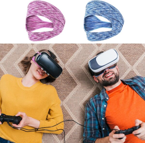 2 Pack VR Eye Mask, Adjustable Breathable VR Sweat Band Comfortable and Sweat-Resistant Eye Face Cover for Meta/Oculus Quest 2/3/3S/Pro Most VR Devices and Any Head Size - Image 6