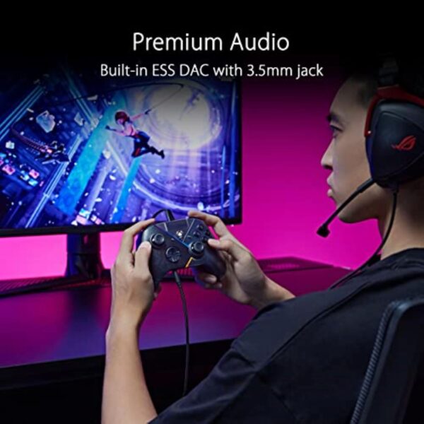 ASUS ROG Raikiri officially licensed Xbox controller, remappable buttons & triggers, 2 rear buttons, step & linear triggers, adjustable joystick sensitivity, 3.5mm jack with ESS DAC, for PC and Xbox - Image 5