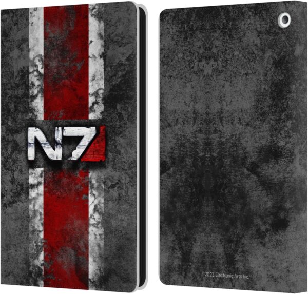 Head Case Designs Officially Licensed EA Bioware Mass Effect N7 Logo Distressed Graphics Leather Book Wallet Case Cover Compatible With Fire HD 8/Fire HD 8 Plus 2020 - Image 2
