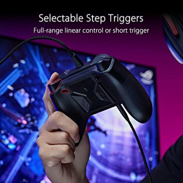 ASUS ROG Raikiri officially licensed Xbox controller, remappable buttons & triggers, 2 rear buttons, step & linear triggers, adjustable joystick sensitivity, 3.5mm jack with ESS DAC, for PC and Xbox - Image 4