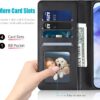 for Samsung A35 5G Case, 4 Card Slots Flip Wallet Kickstand Shockproof Protective Phone Case for Samsung Galaxy A35 5G, Black - Image 3