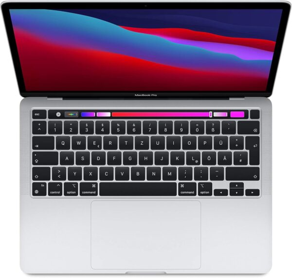 2020 Apple MacBook Pro M1 Chip (13-inch, 8GB RAM, 256GB SSD Storage) (QWERTZ English) Silver (Renewed) - Image 3