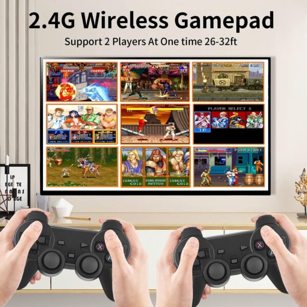 HeavenBird Wireless Retro Game Console, Plug & Play Video TV Game Stick with 20000+ Games, 64G, 10 Emulators, 4K HDMI Nostalgia Stick Game for TV, Dual 2.4G Wireless Controllers - Image 5