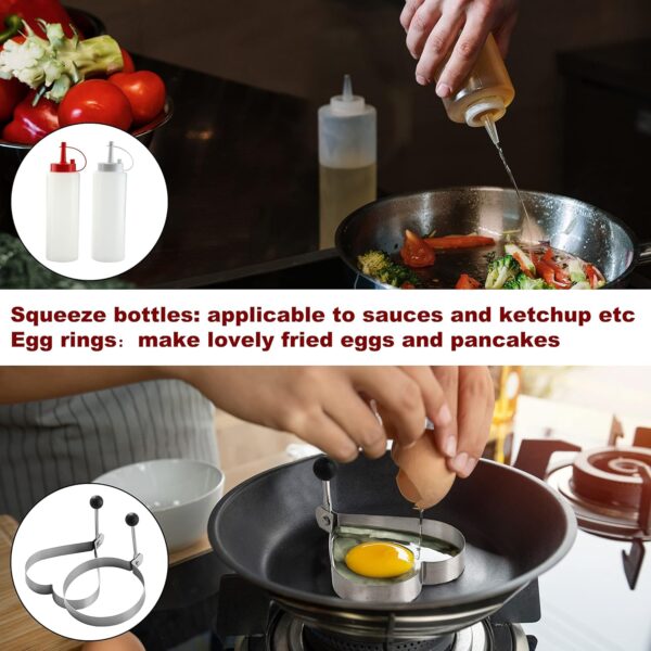 Romanticist 14Pcs Griddle Accessories Kit Flat top Griddle Tools Professional Heavy Duty Grill Spatula Accessories Set, Griddle Cleaning Kit Carry Bag for Outdoor Barbecue and Teppanyaki - Image 6