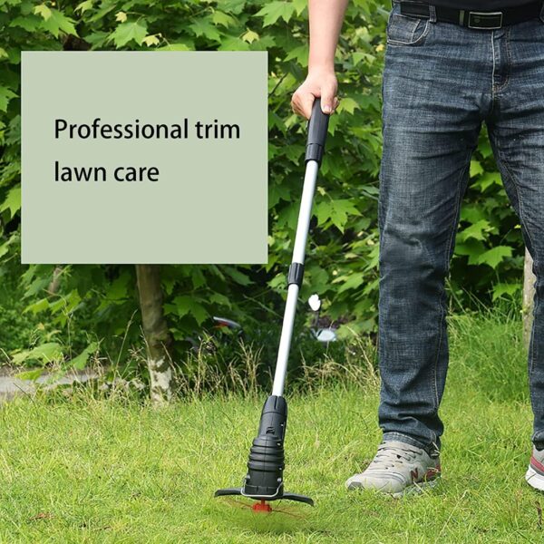 Electric Lawn Mower for Patio Garden, Portable Stretchable Cordless Lawnmower with Battery and Charger,Cordless Battery Powered Lawn Mower/Edger - Image 7