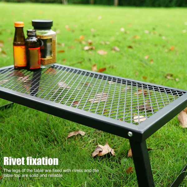 Folding Campfire Grill Heavy Duty Iron Waterproof Portable Camp Fire Cooking Rack for Outdoor Barbecue - Image 5