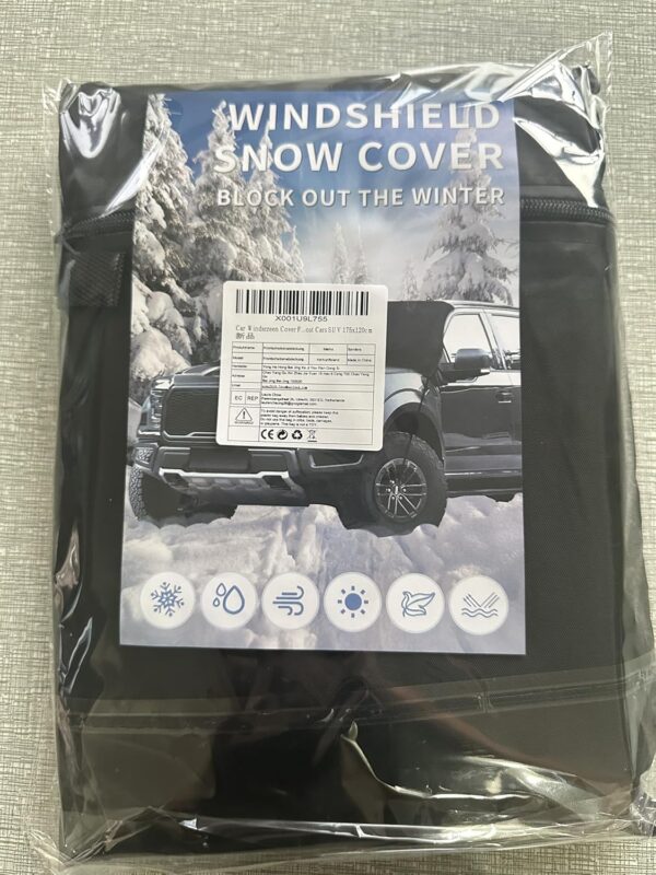 Car Windscreen Cover Frost Protector Car Windshield Cover Magnetic Snow Cover Windscreen Protector Resistant Snow Frost Ice Sun UV Dust Water, Fits Most Cars SUV, 175 * 120cm - Image 9