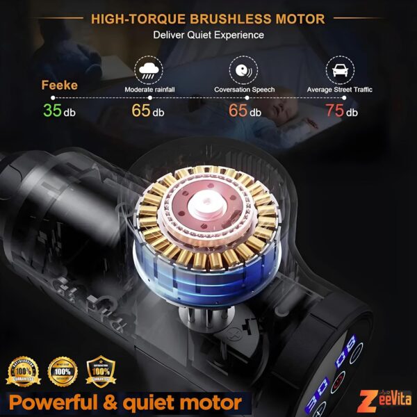 Powerful Massage Gun Deep Tissue with Case, 2025 LCD Portable Muscle Percussion Massager with 30 Speeds for Pain Relief, Handheld Massager with 6 Heads for Shoulder Back Body Neck Arm Legs Relaxation - Image 6