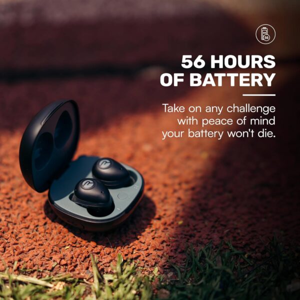 Raycon Fitness Bluetooth True Wireless Earbuds with Built in Mic 54 Hours of Battery IPX 7 Waterproof and Charging Case with Talk, Text, and Play Bluetooth 5.2 Portable Sport (Black) - Image 4
