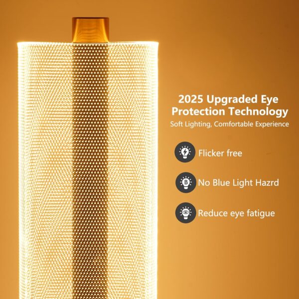 NUÜR LED Floor Lamp – Dimmable Cylindrical Frosted Standing Lamp with Remote Control, Adjustable Colors & Brightness, Industrial Lighting for Living Room, Bedroom & Office - Image 4