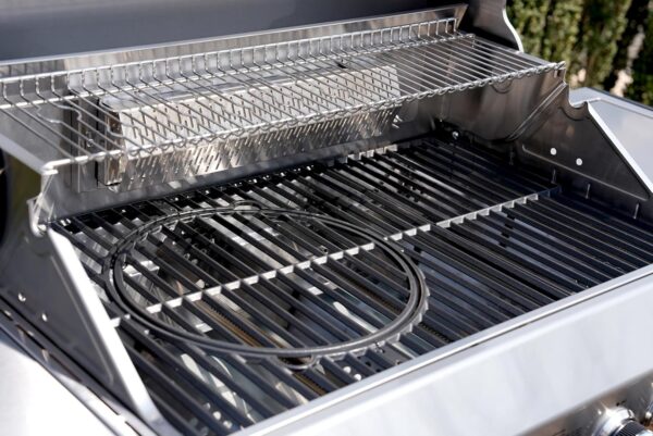 CosmoGrill Platinum Stainless Steel 6 Gas Burner 4+2 Barbecue Grill with Infrared Searer & Back Burner, Built-in Temperature Gauge for Home Garden Party Outdoor BBQ Cooking - Image 4