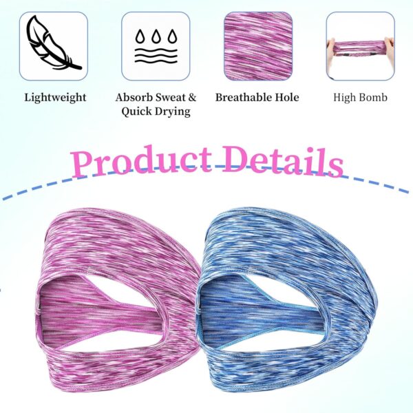 2 Pack VR Eye Mask, Adjustable Breathable VR Sweat Band Comfortable and Sweat-Resistant Eye Face Cover for Meta/Oculus Quest 2/3/3S/Pro Most VR Devices and Any Head Size - Image 4