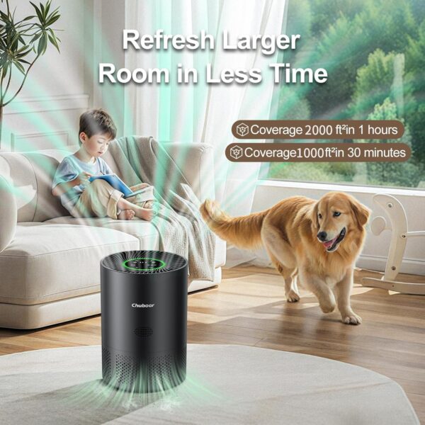 Air Purifiers for Home Large Rooms up to 1500ft², H13 True HEPA Air Purifiers for Bedroom Dorm Room Pets with Timer, Air Purifier Cleaner for allergies cat dog pet baby kitchen office shoes washroom - Image 4
