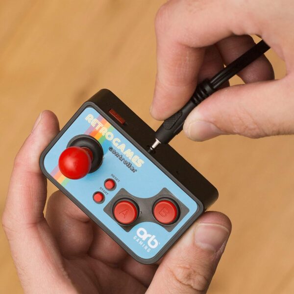 Plug and Play Retro TV Games Controller Console, 200 Built In Games, 8-Way Joystick & 2 Buttons, for Adults & Kids - ThumbsUp! - Image 3