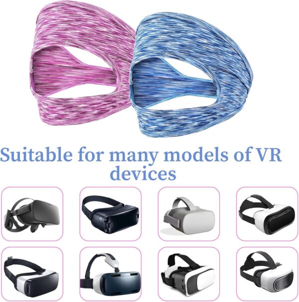 2 Pack VR Eye Mask, Adjustable Breathable VR Sweat Band Comfortable and Sweat-Resistant Eye Face Cover for Meta/Oculus Quest 2/3/3S/Pro Most VR Devices and Any Head Size - Image 5