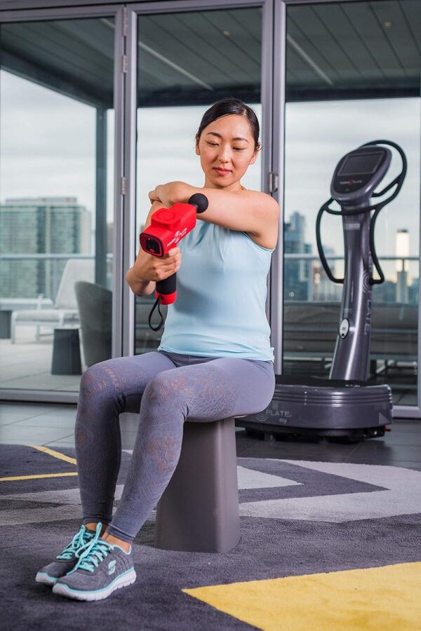 Power Plate Red Pulse 3.0 with Carry case, Whisper Quiet, Light-Weight Portable Handheld Massager with Antimicrobial Technology; Rechargeable, 6 Hour Battery Life, 6 Intensity Levels, 6 attachments - Image 5