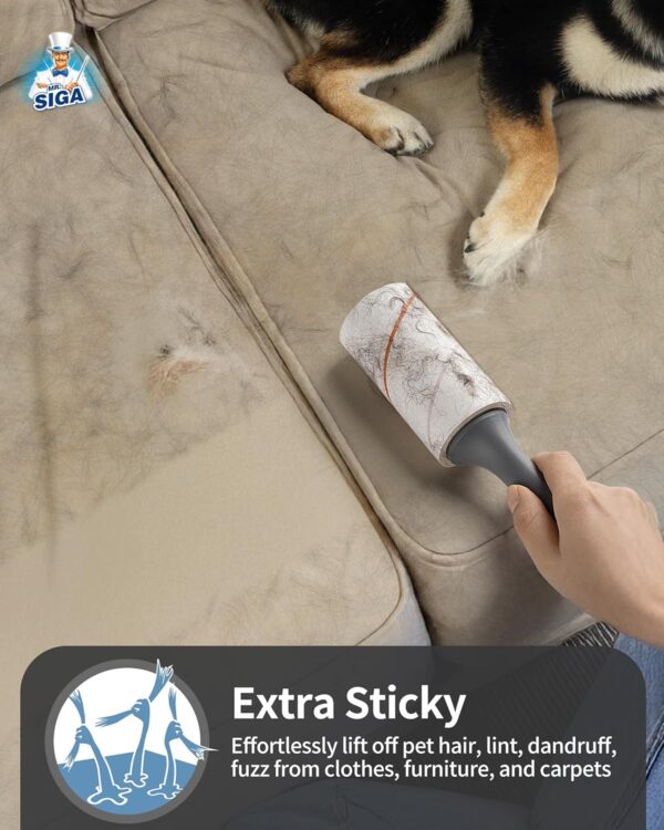 MR.SIGA Lint Rollers for Pet Hair Extra Sticky, 720 Sheets, Lint Remover for Clothing, Furniture, Pet Hair Remover with Easy Tear Sheets - Image 5