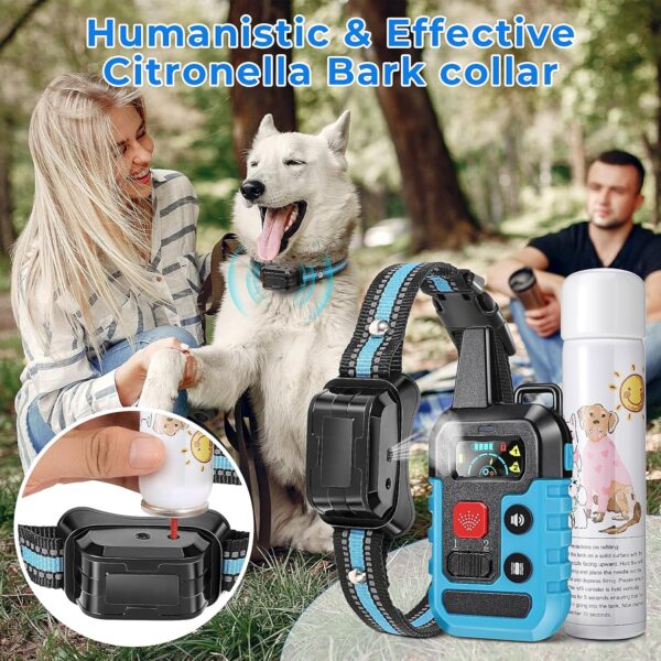 Citronella Dog Training Collar with Remote, Spray Bark Training Collar with Spray/Vibration/Beep Modes, No Electric Shock Humane Safe Rechargeable Waterproof Anti Bark Device for Dogs - Image 8