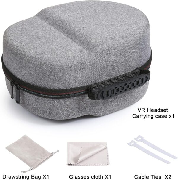 VR Headset Carrying Case,for Oculus Quest 2 All-in-One VR Gaming Headset and Touch Controllers,Gaming Accessories Compatible with Oculus Quest 2 - Image 3